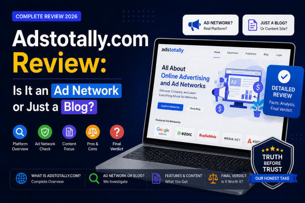 Adstotally.com review showing whether it is a legitimate ad network or just a blog