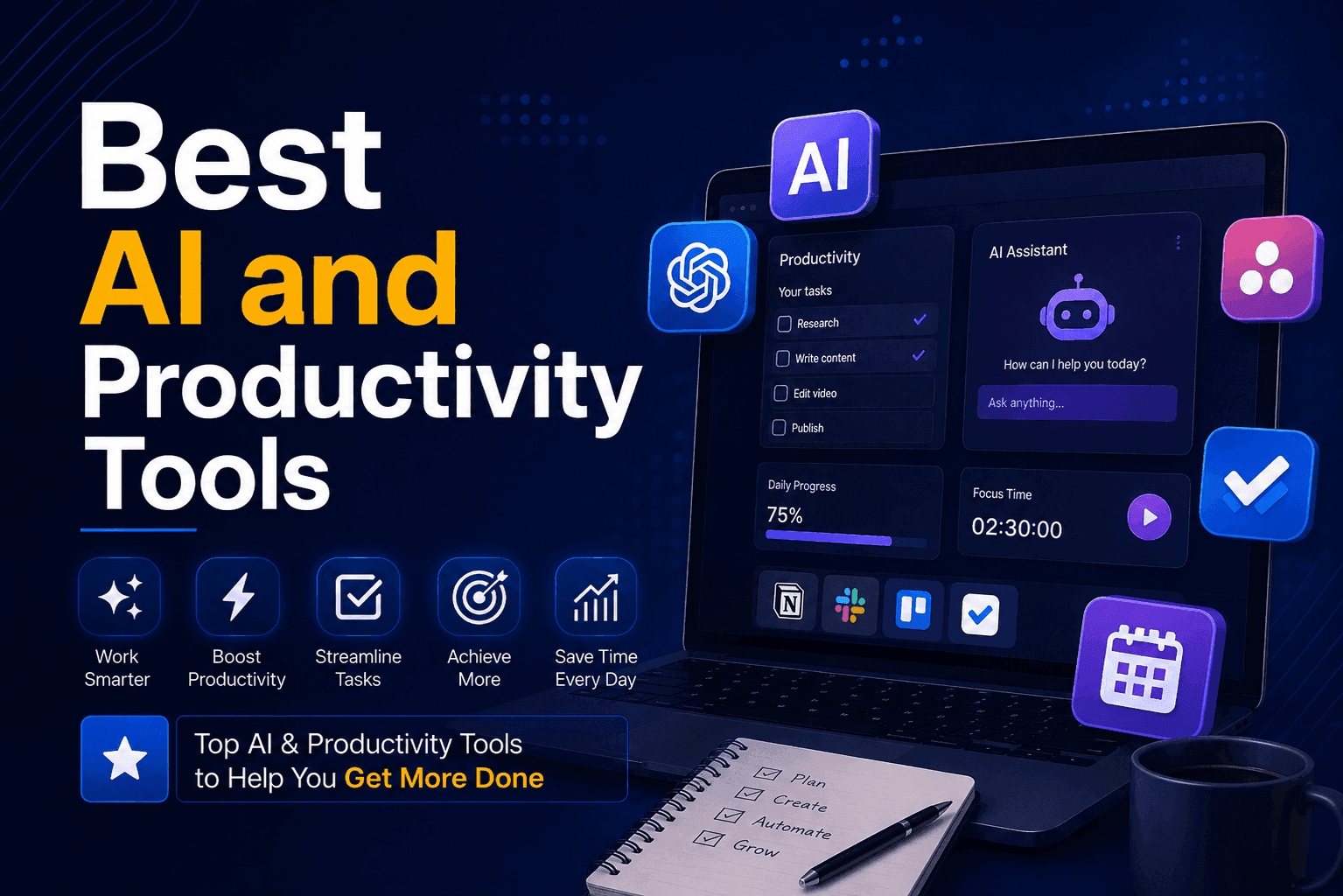 Best AI and productivity tools for getting more done
