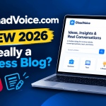 GlaadVoice.com Review 2026 – business blog website displayed on a laptop
