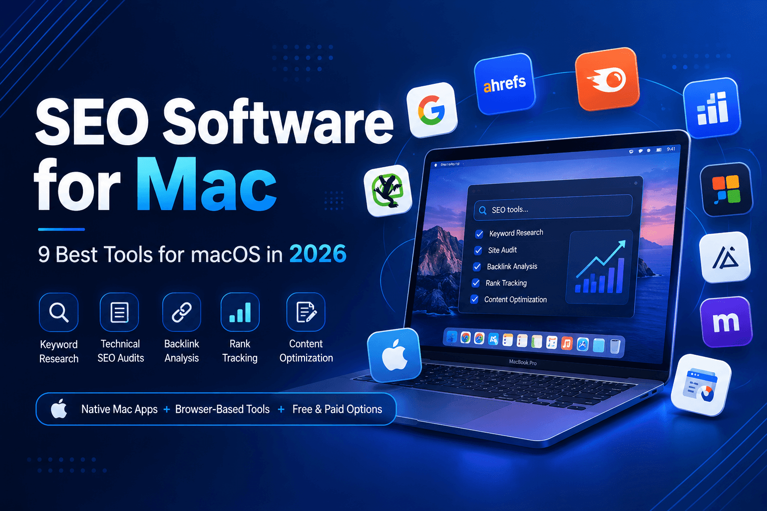 SEO software for Mac featuring the best SEO tools for macOS in 2026